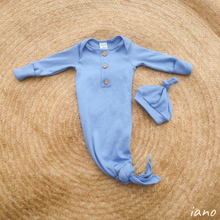 Load image into Gallery viewer, Tallie Knotted Gown - Sky