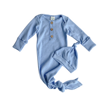 Load image into Gallery viewer, Tallie Knotted Gown - Sky