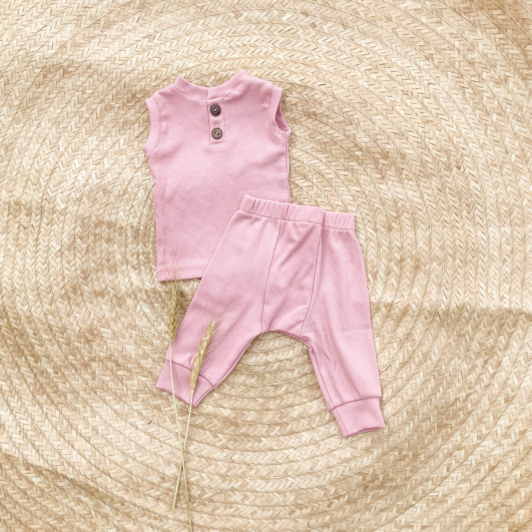 Diego Pants Set - Blush